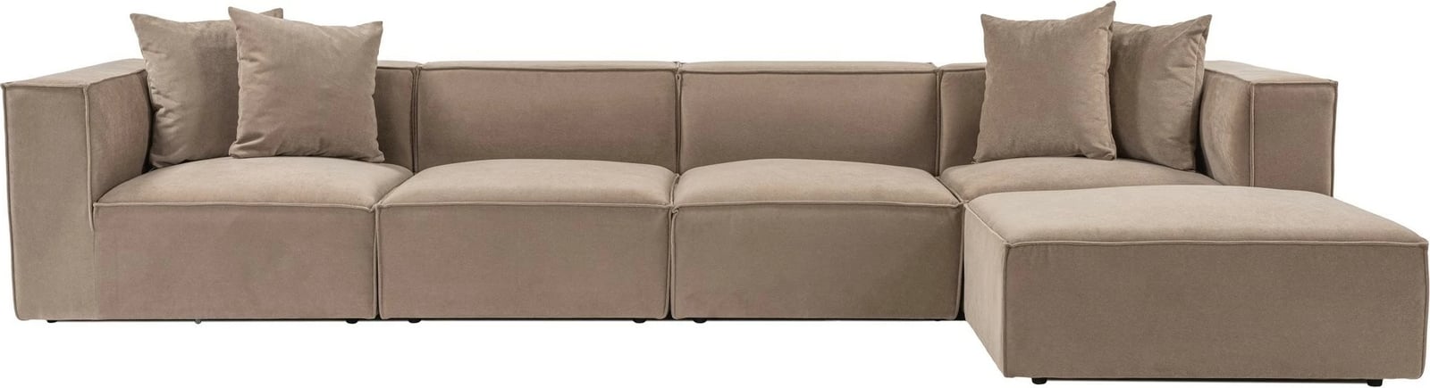Kënd-sofë Sora me pouffe, ngjyrë kapuçino, Atelier del Sofa Kënd-sofë Sora me pouffe, ngjyrë kapuçino, Atelier del Sofa