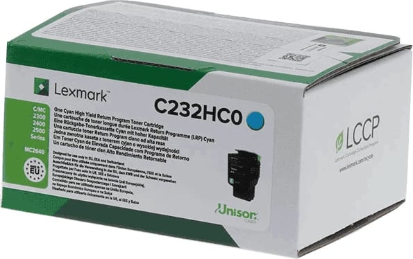 Toner Lexmark C232HC0 rendiment i lartë 2300 faqe XL, cyan
