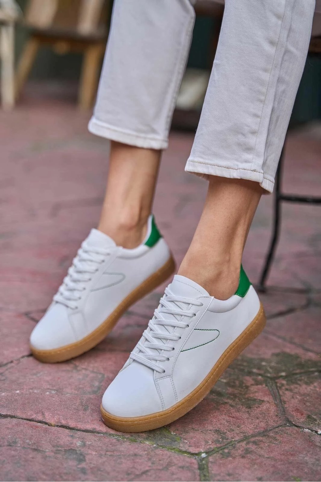 Atlete për gra, Jumeon, MK1340424SR20-001, të bardha me të gjelbra