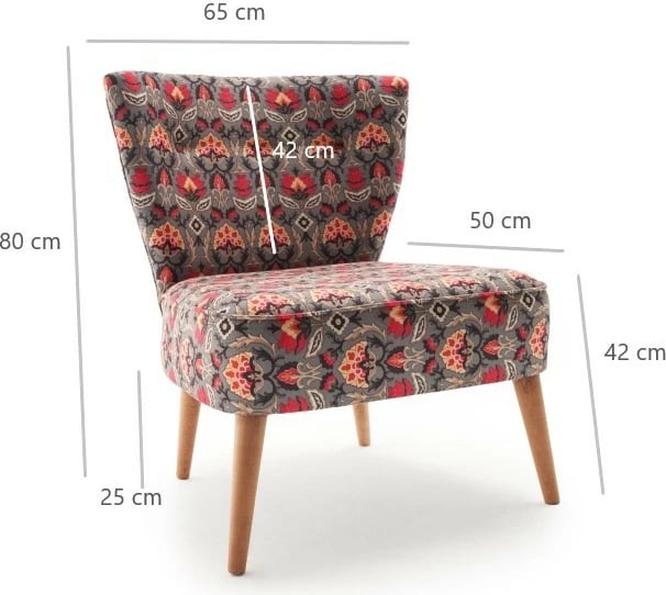 Karrige berjer me krahë, dizajn shumëngjyrësh, Atelier del Sofa, Karanfil