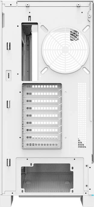 Kasë Darkflash DY450L, Big Tower, pa ventilatorë, e bardhë