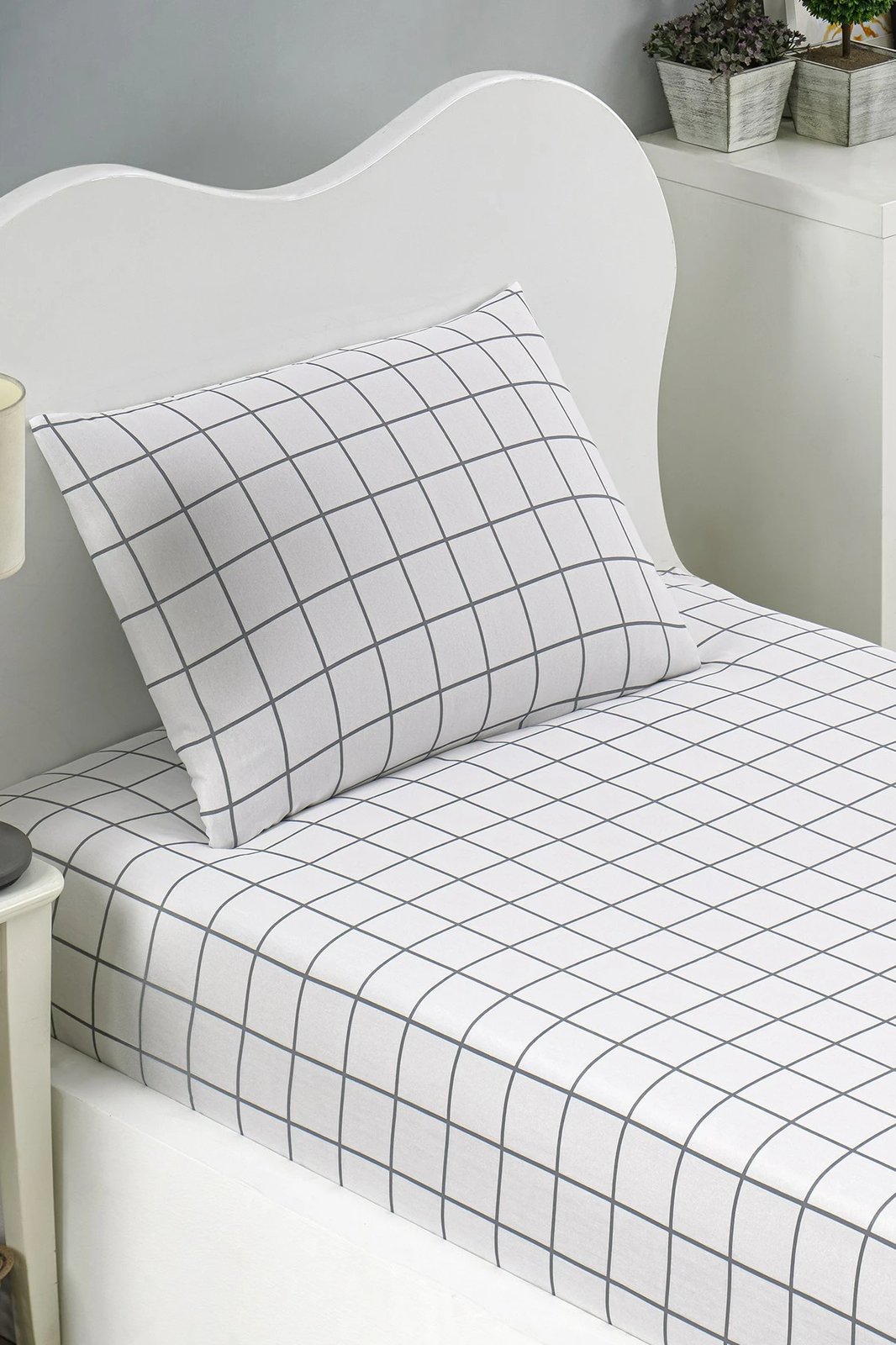 Set çarçafësh për një person, ngjyrë gri, Artus