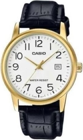 Orë dore CASIO DATE GOLD për meshkuj, e bardhë