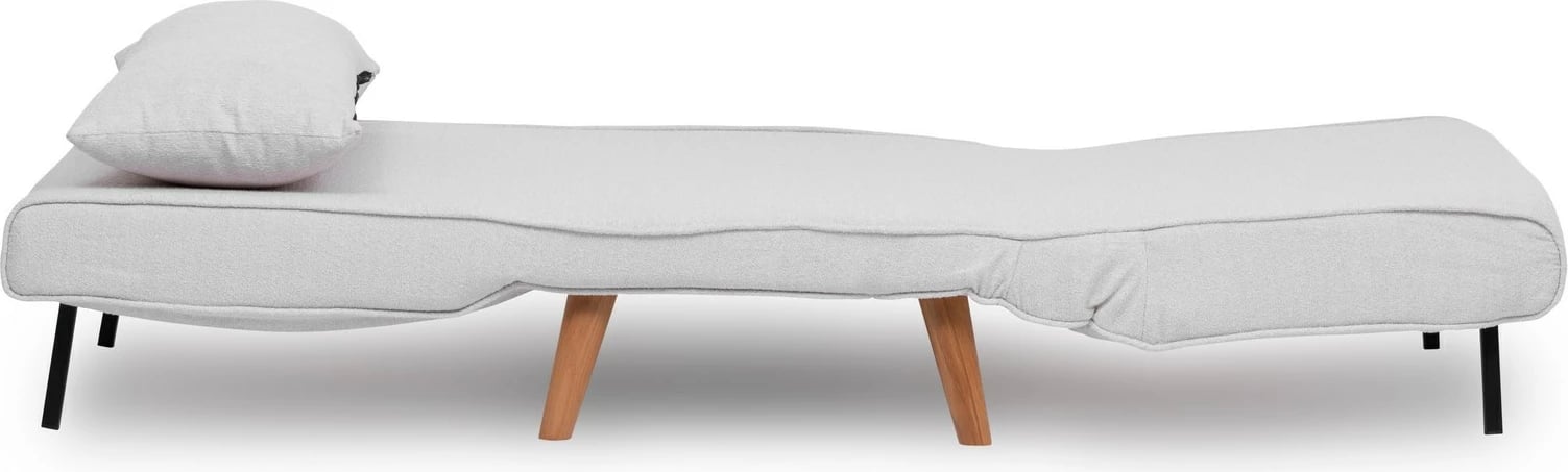 Krevat-karrige një vendi Atelier del Sofa, Folde Single, material teddy, e bardhë