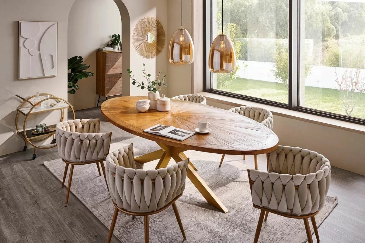 Këmbë metalike për tavolinë, ngjyrë ari, Skye Decor, Ahtapot