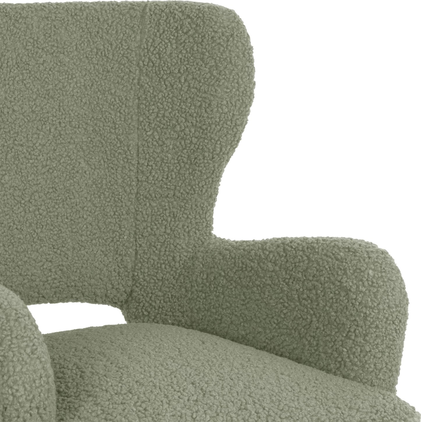 Fotelje MYLIE FH8394.27, ngjyrë fistik, pëlhurë boucle, 66x75x93H cm