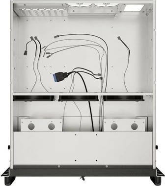 Kasë serveri Lanberg SC01-5204-12B, 4U, për rack 19", ATX/ITX/Micro ATX/SSI-CEB, 13 slote disqesh, 5 ventilatorë, e zezë/çelik
