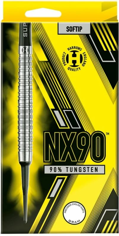 Shigjeta darts Harrows për meshkuj/femra, të zeza/verdhë/argjend