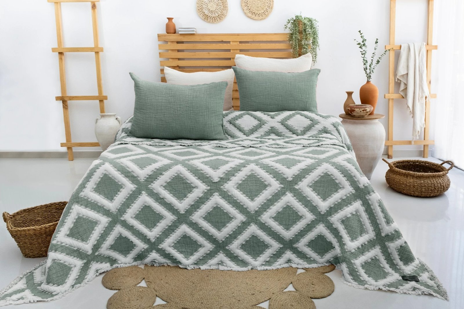 Set piké dopio, ngjyrë e gjelbër, Sonia, L'essentiel