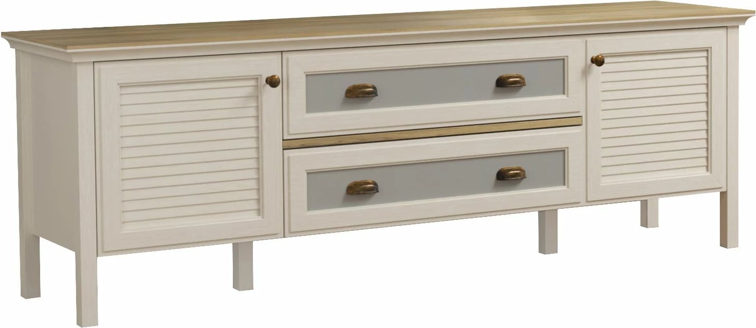 Komodë TV Skye Decor, krem, lis, gri, FRN-21026