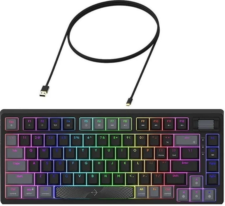 Tastierë Aqirys ADARA MINI LE, RGB, 81 taste, black-grey