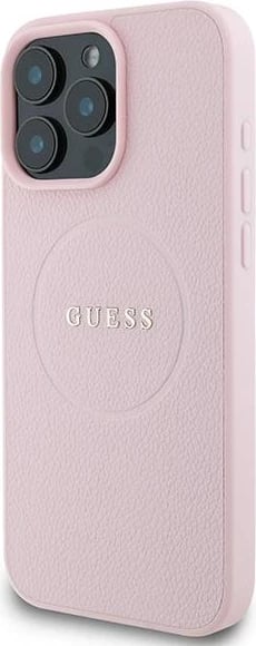 Mbështjellës Guess Grained Ring MagSafe për iPhone 16 Pro, Rozë Mbështjellës Guess Grained Ring MagSafe për iPhone 16 Pro, Rozë