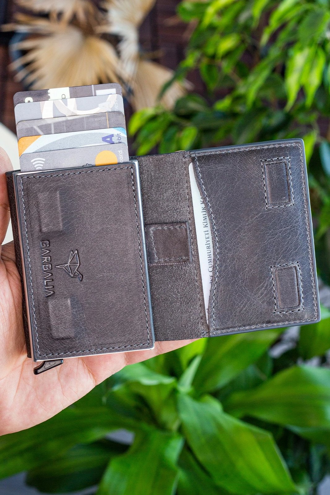 Mbajtës kartelash Zoozie Bags, ngjyrë gri