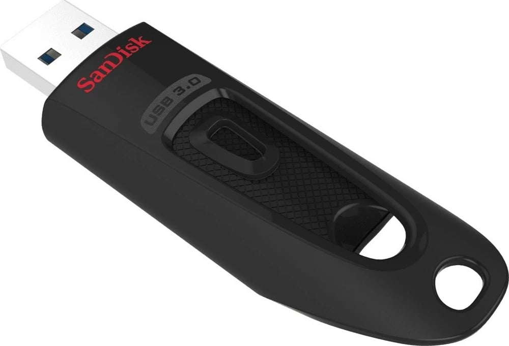 USB SanDisk Ultra, 128 GB, USB Type-A, 3.2 Gen 1, 100 MB/s, Slide, Black