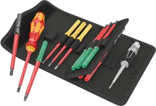 Set kaçavidash Wera 05006607001, 16 copa, me mbështjellës, e zezë