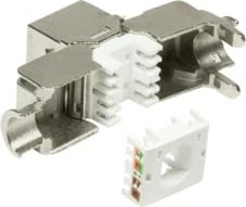 Keystone jack LogiLink NK4003, RJ-45, 6a, Silver