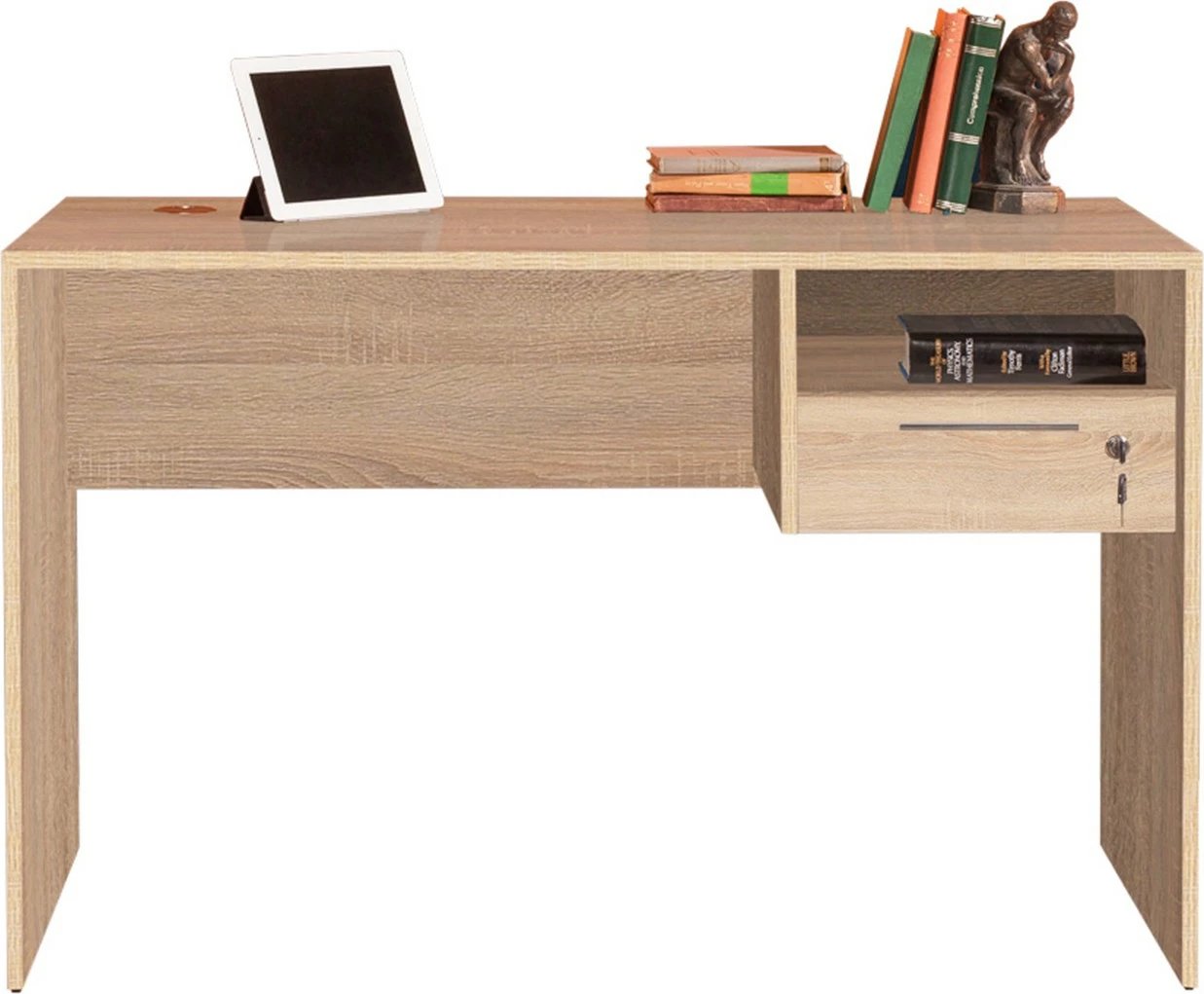 Tavolinë studimi Hanah Home, Cms-510-Ss-1, ngjyrë sonomo dhe e bardhë