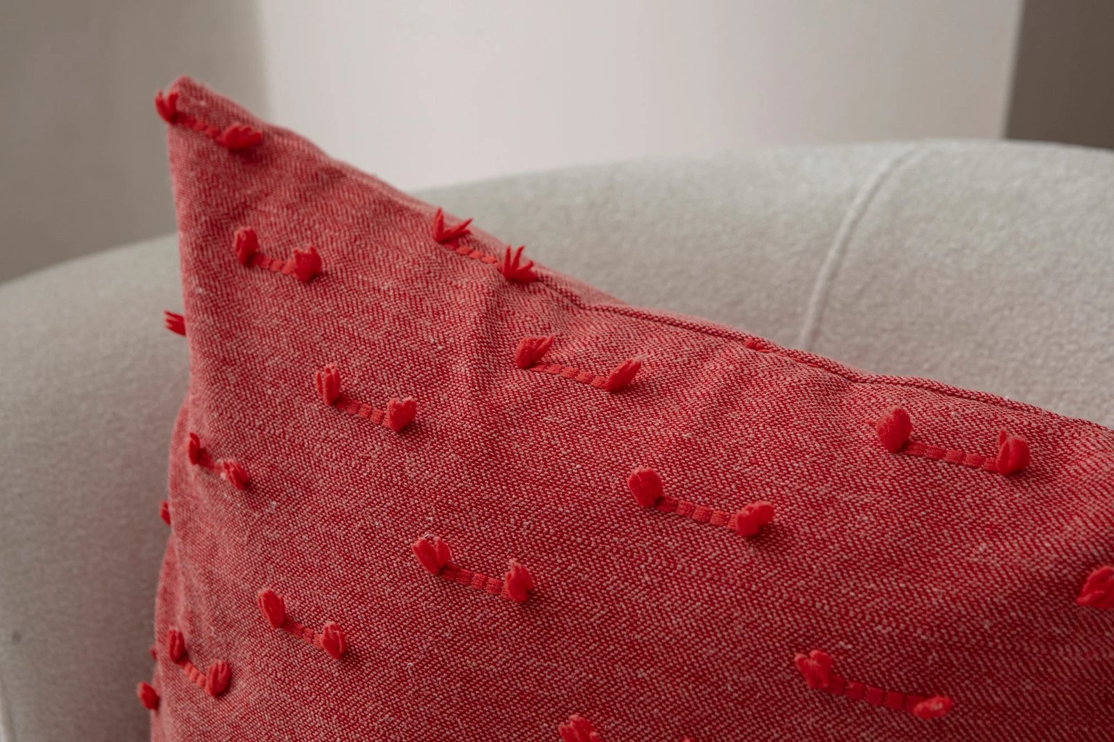 Jastëk dekorativ, ngjyrë e kuqe, Evila Originals, 43x43cm