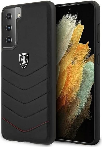 Mbështjellës Ferrari Off Track Quilted për Samsung Galaxy S21+, i zi