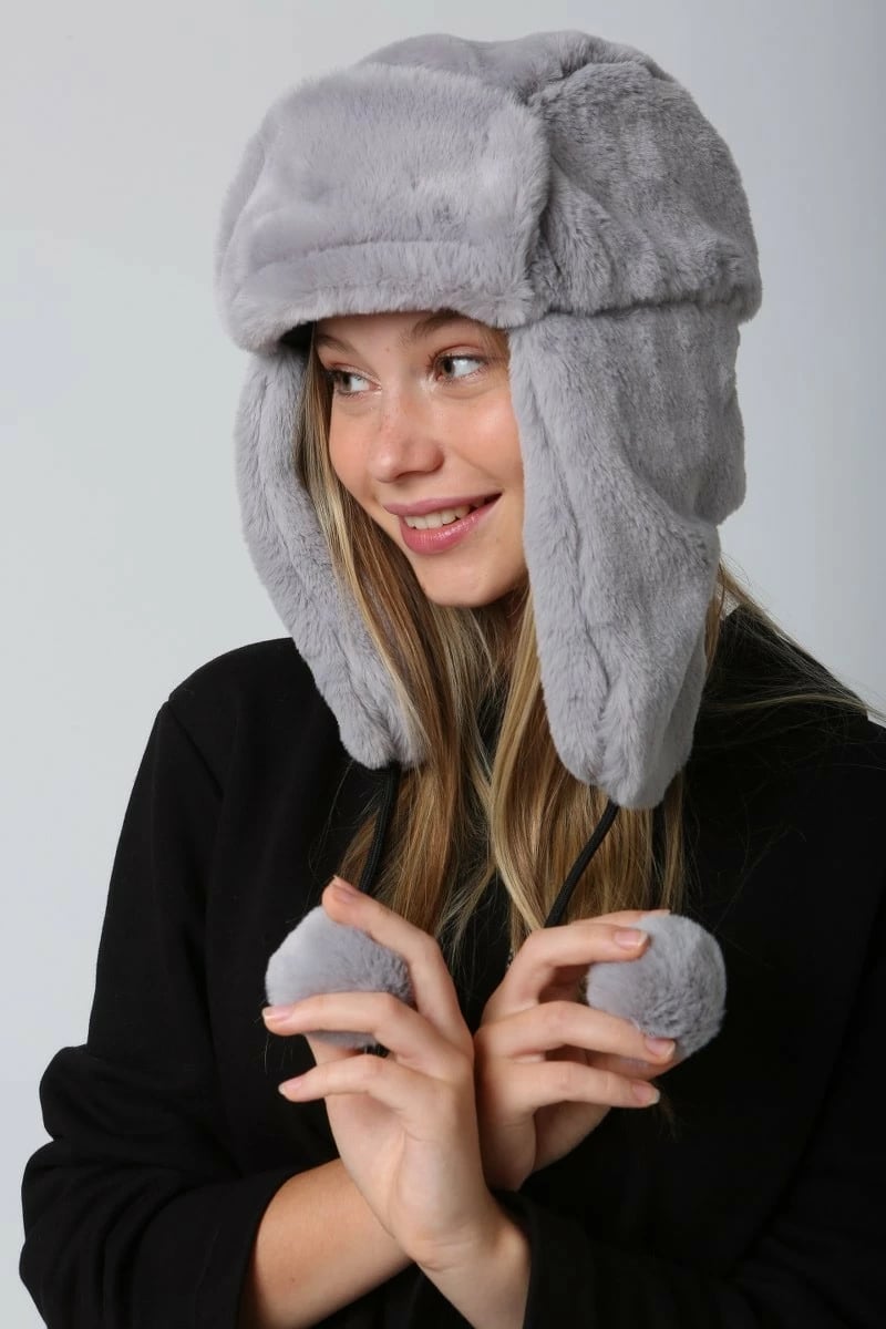 Kapelë dimri për gra, ngjyrë gri, Jumeon, Bere1103