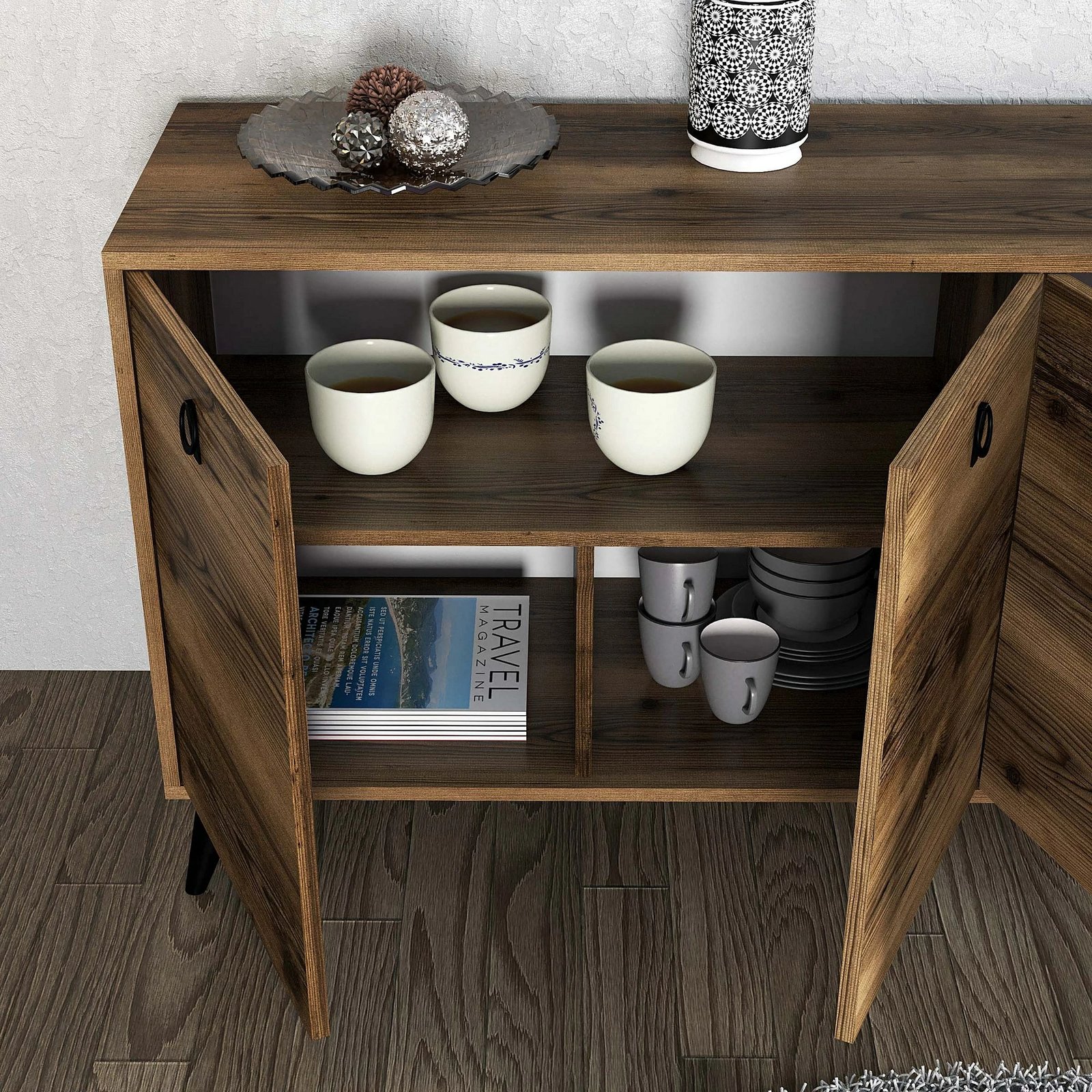 Konsol Elite 1616, ngjyrë arre, Hanah Home