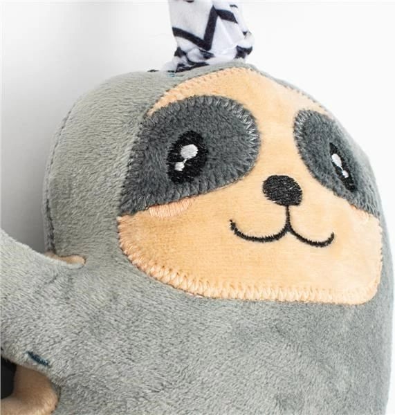 Lodër pelushi edukative me kuti muzike dhe kapëse, New Baby, Sloth, multingjyrëshe