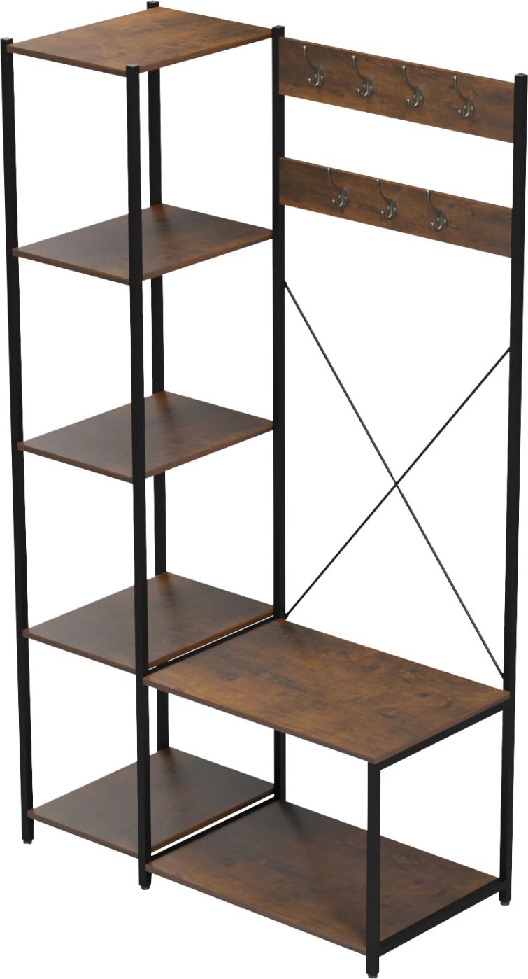 Mobilje hyrëse, gardërobë e hapur ARANJA FH18083 metal-melaminë 100x46x180Hcm