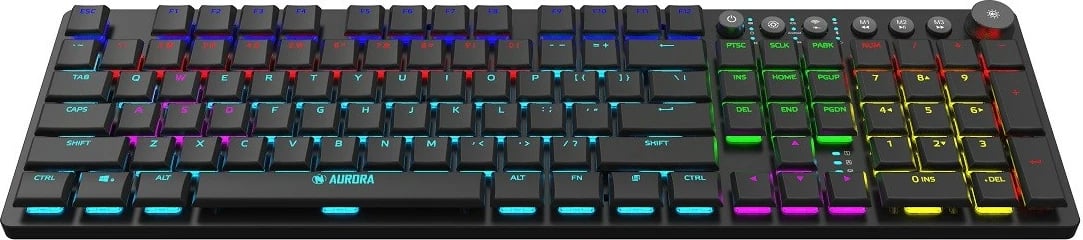 Tastierë wireless RF iBox AURORA K-6 + Bluetooth QWERTY, e zezë Tastierë wireless RF iBox AURORA K-6 + Bluetooth QWERTY, e zezë