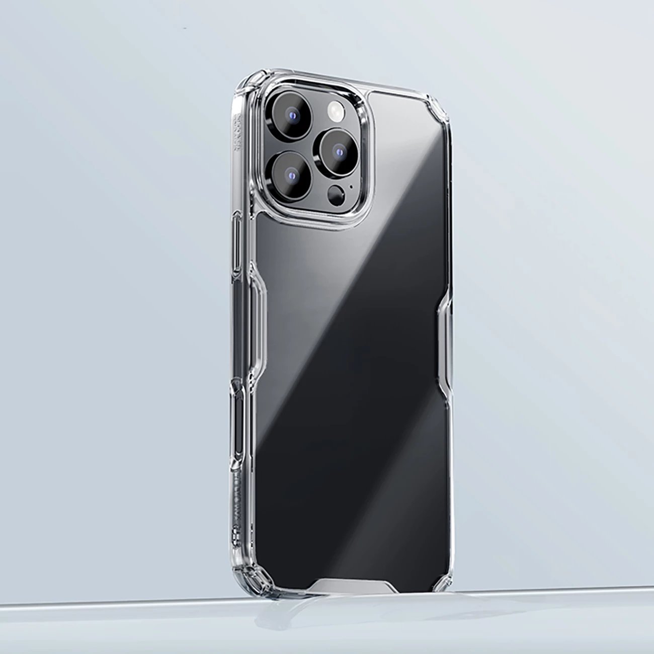 Mbështjellës Nillkin Nature Pro për iPhone 16 Pro, transparent dhe bardhë