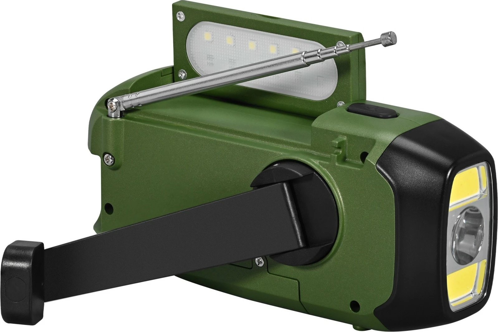 Radio portabile emergjente Sencor SRD 1000SCL GR, AM/FM, power bank, dritë LED, e zezë/e gjelbër