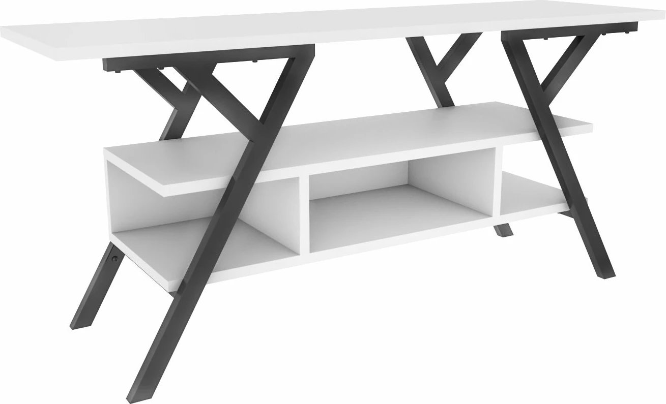 Komodë TV, ngjyrë e zezë dhe e bardhë, Skye Decor Minerva