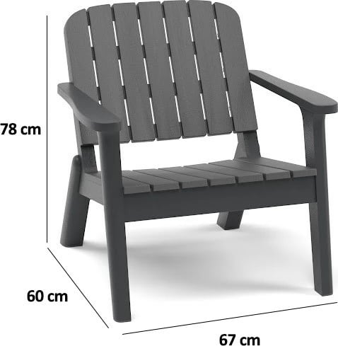 Karrige Skye Decor, ngjyrë antracit dhe qymyr