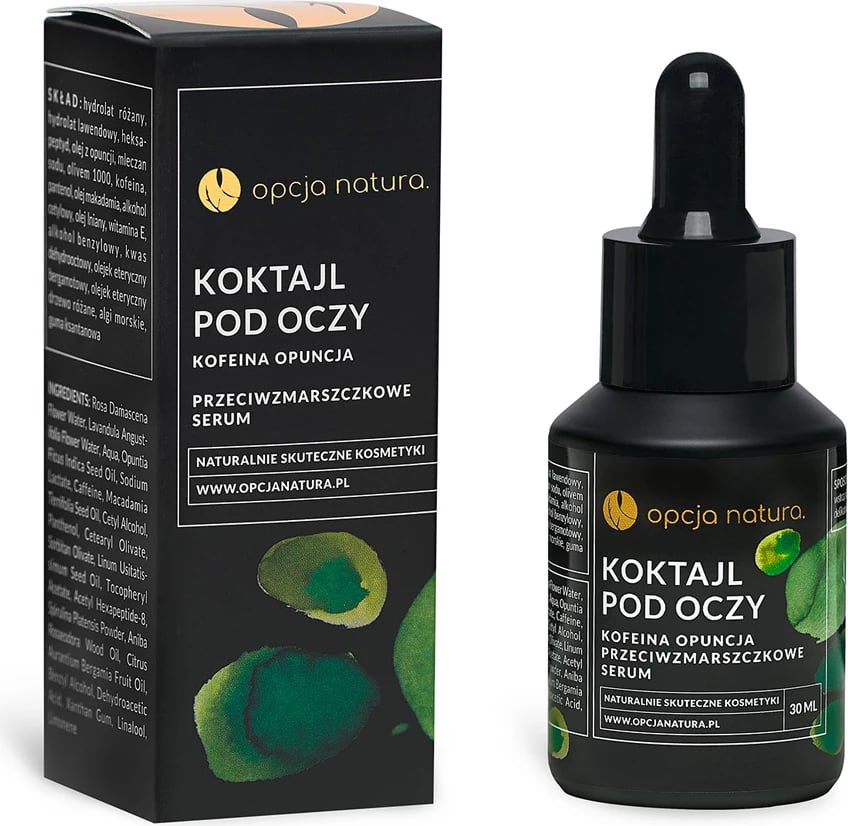 Serum për sy Opcja Natura Under Eye Cocktail Anti-Wrinkle Caffeine & Prickly Pear për femra 30ml