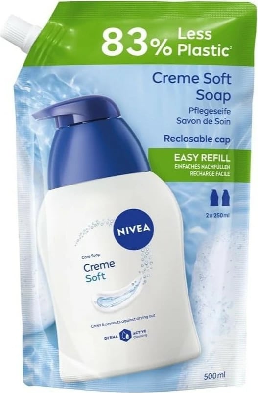 Sapun i lëngshëm refill Nivea Care Soap Soft Cream 500ml