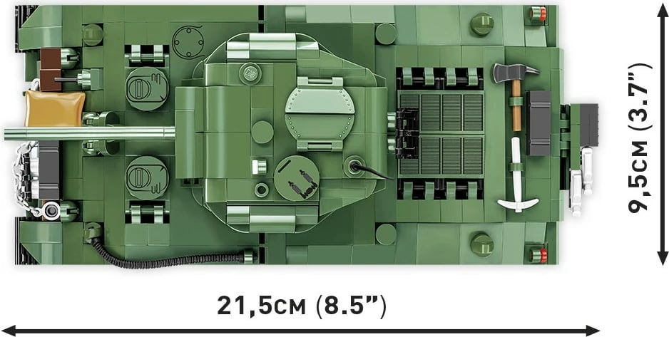 Set lodrash ndërtimi Cobi Klocki 2570 M4A3 Sherman, 852 pjesë, jeshile