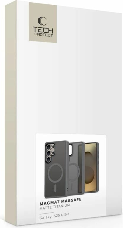 Mbështjellës Tech-Protect MagMat MagSafe për Samsung Galaxy S25 Ultra, Gri Transparent