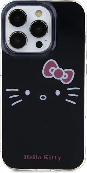 Mbështjellës Hello Kitty IML Kitty Face për iPhone 13 Pro Max, i zi