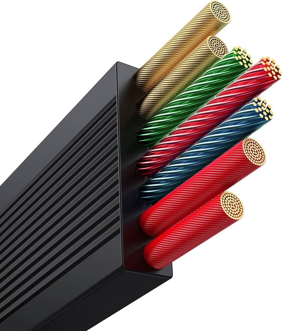 Kabllo tërheqëse Baseus Free2Draw CB000084, 1.1m, USB-C/Lightning/micro USB, 100W, e zezë Kabllo tërheqëse Baseus Free2Draw CB000084, 1.1m, USB-C/Lightning/micro USB, 100W, e zezë