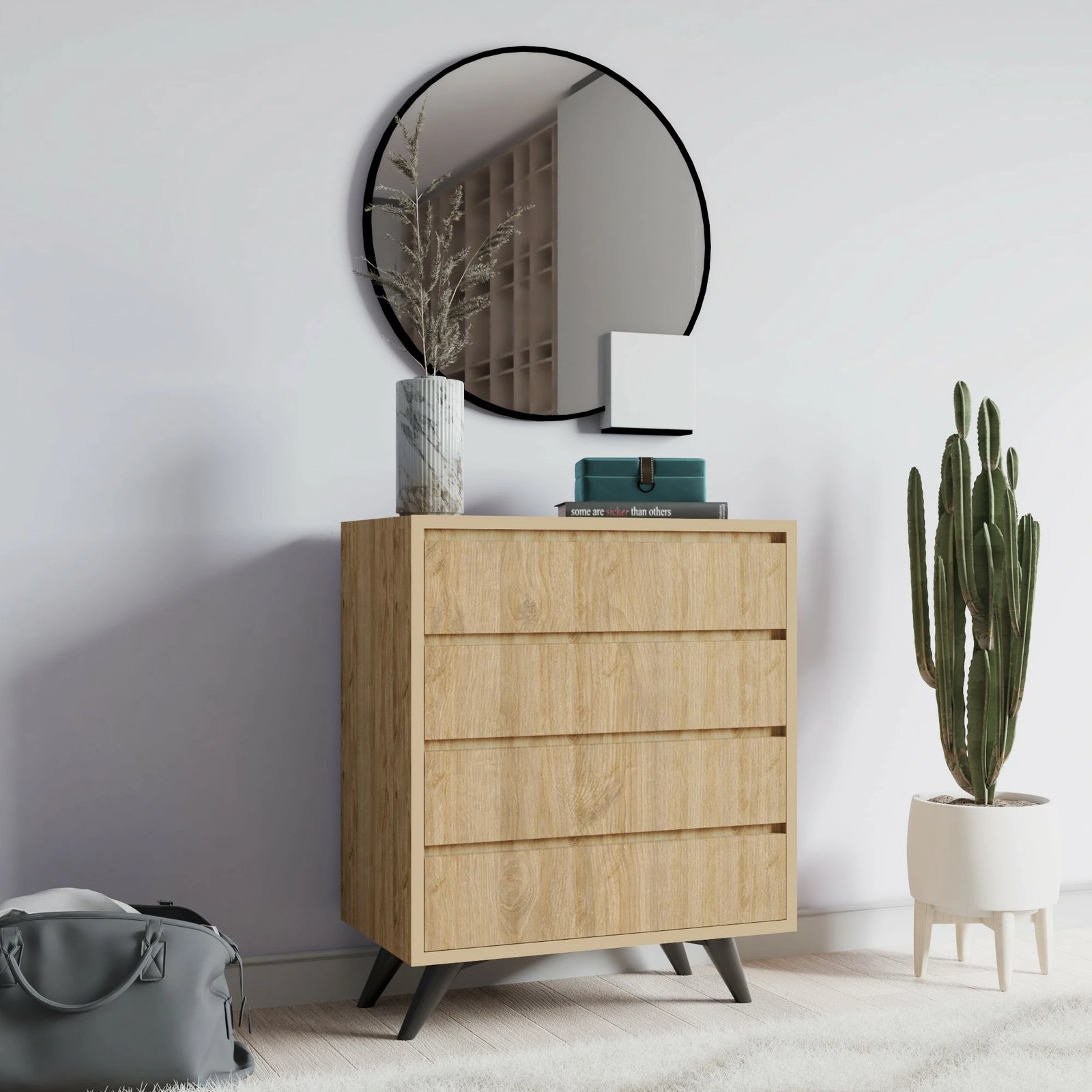 Komodë Hanah Home, Suvera, ngjyrë lisi