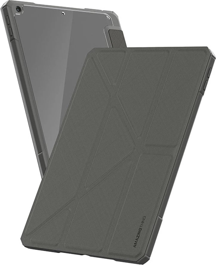 Mbështjellës folio, AmazingThing Titan Pro, për iPad Air 11" M3 (2025) me mbajtës Apple Pencil dhe stand, gri