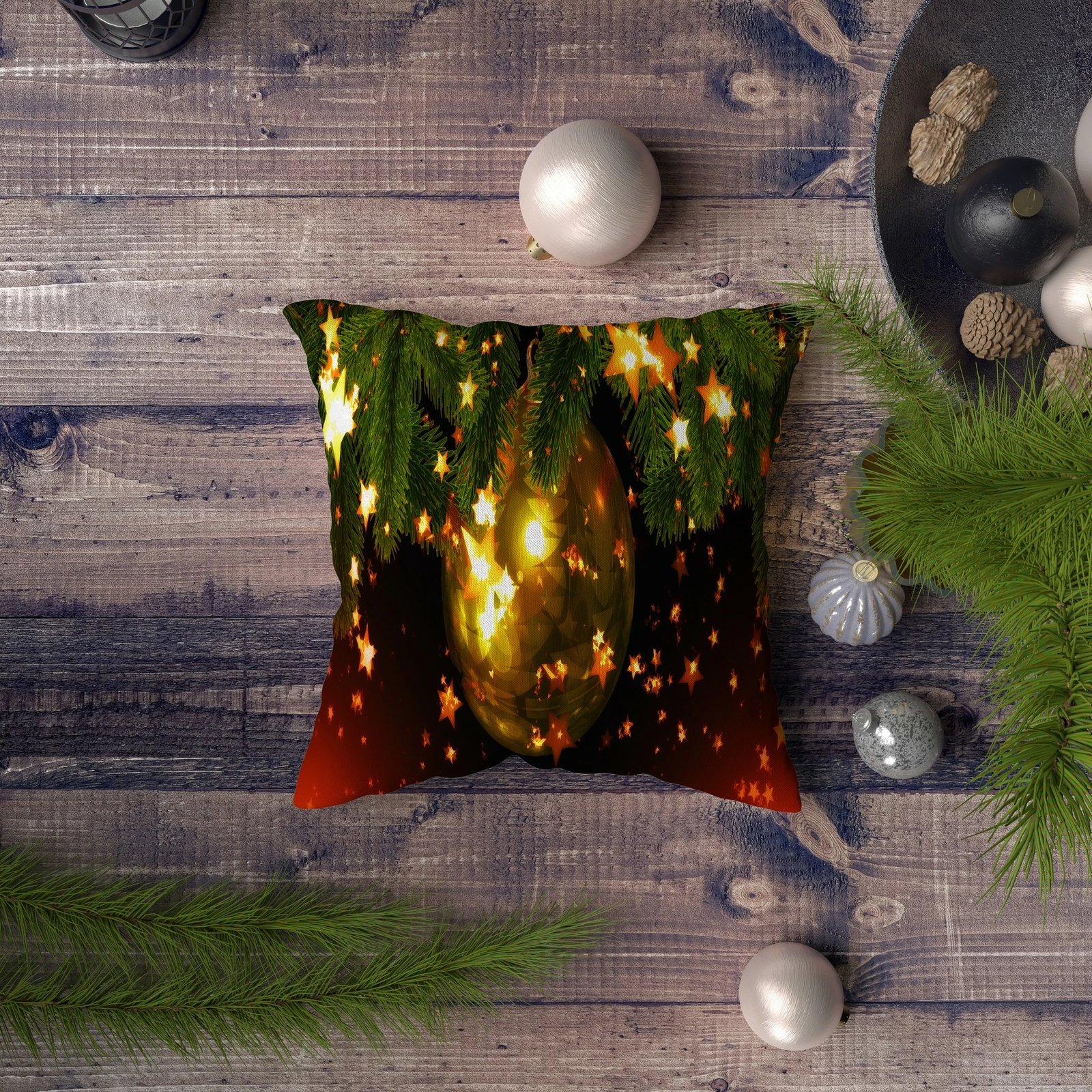 Jastëk dekorativ Aberto Design, NYXMAS057, shumëngjyrësh, 43x43cm