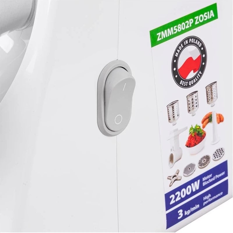 Makinë mishi Zelmer ZMM5801P, 2200W, e bardhë Makinë mishi Zelmer ZMM5801P, 2200W, e bardhë