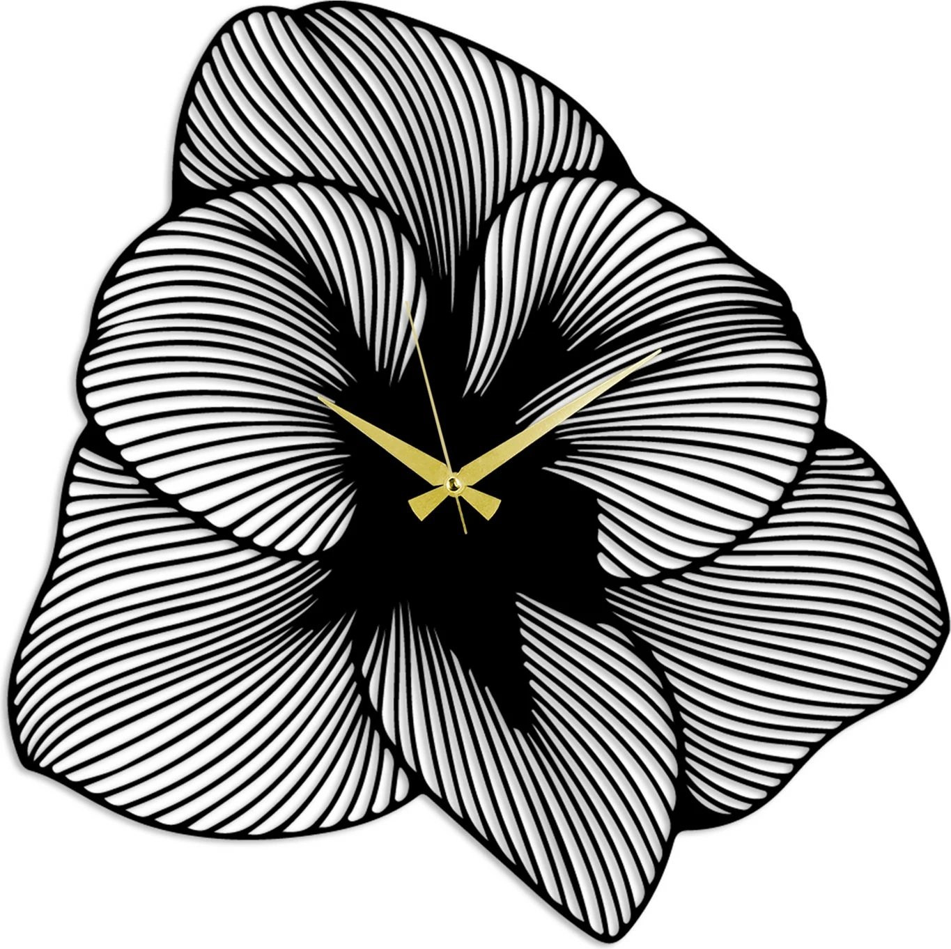 Orë muri dekorative prej metali, Wallity Aprire, e zezë, 70x70cm