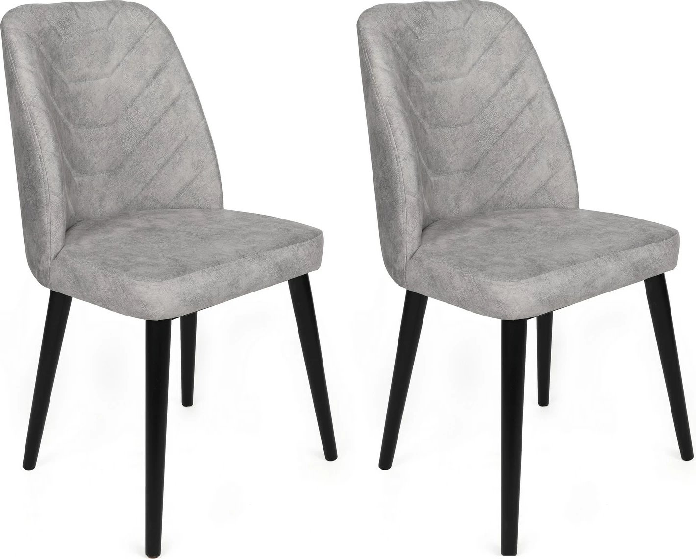 Set karrigesh (4 copë) Skye Decor, Dallas-524 V4, gri dhe e zezë