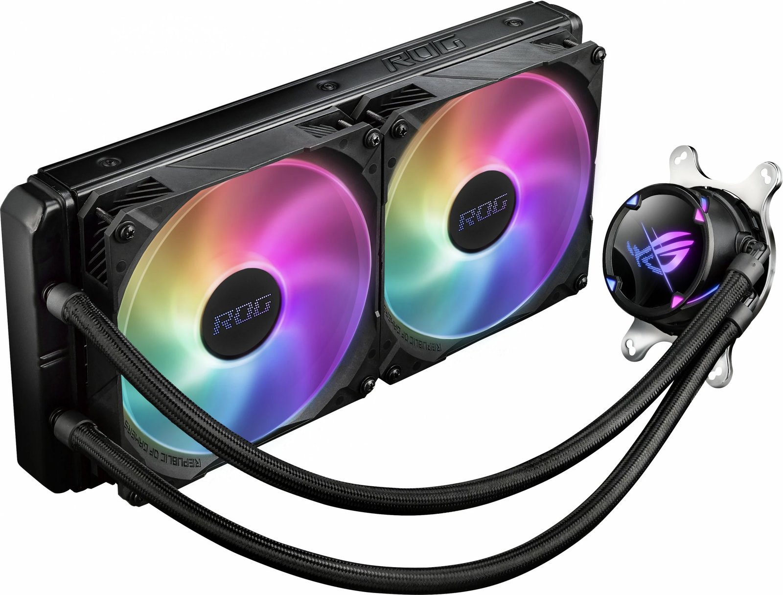 Ftohës i lëngshëm ASUS ROG STRIX LC II 280 ARGB, 280mm, 2x14cm, i zi