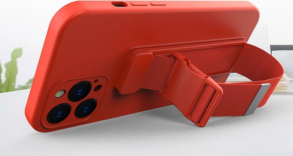 Mbështjellës Hurtel për iPhone 12 Pro me litar, e kuqe
