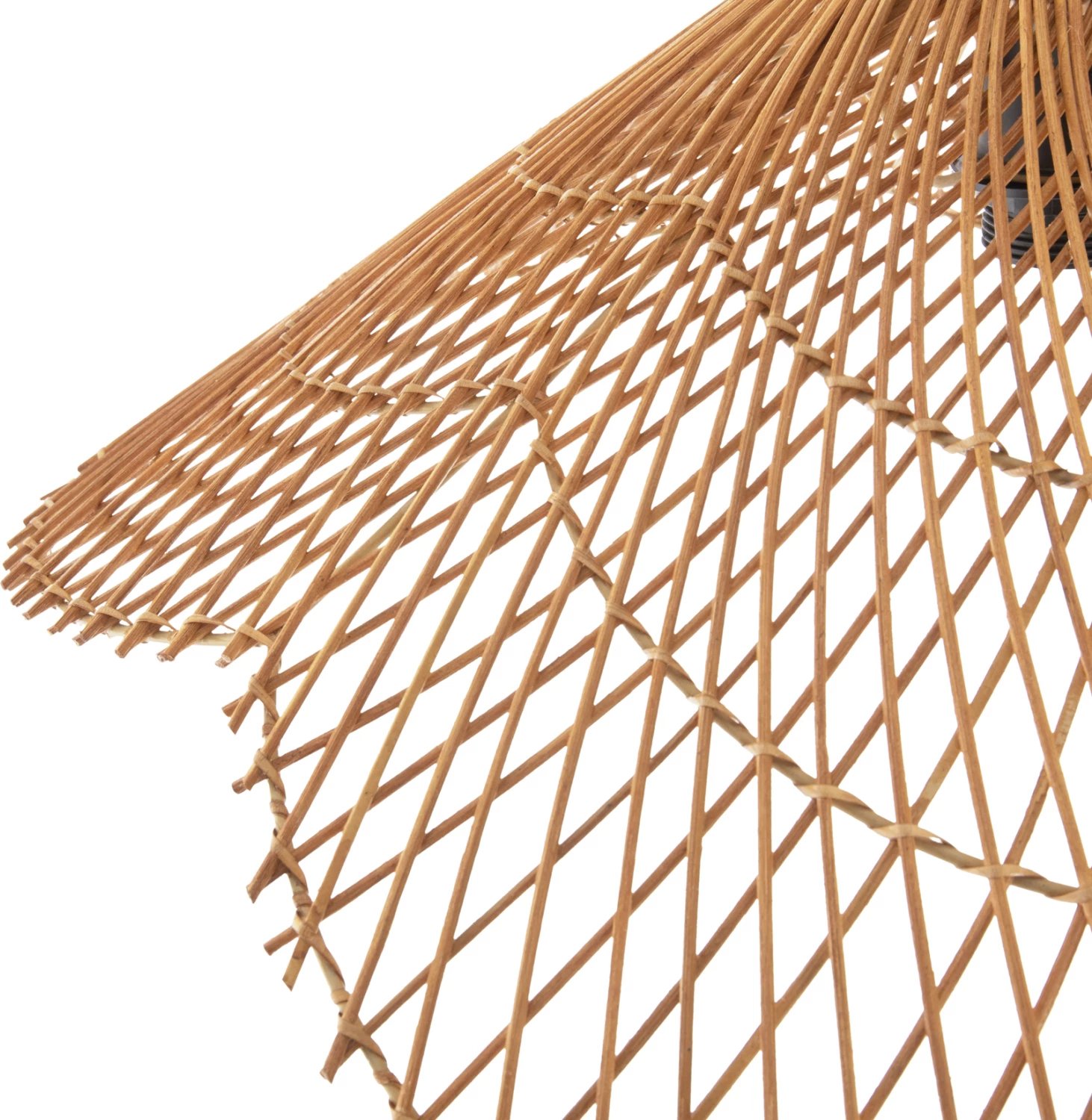 Llambë tavanore varëse, rattan natyral, ngjyrë bezhë rëre, FH7880.02, Φ97x46H cm
