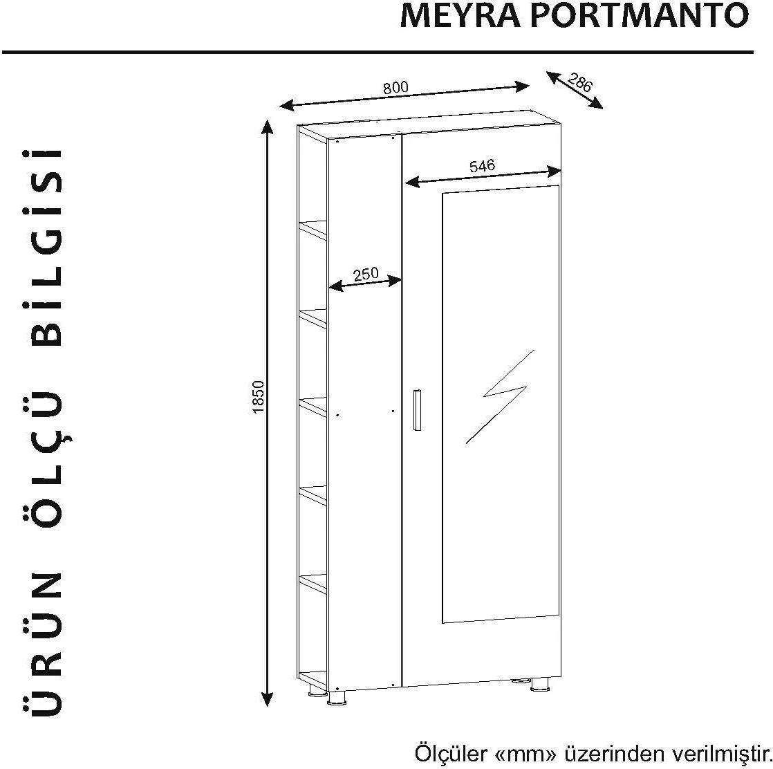 Stendë për korridor Meyra, ngjyrë arre
