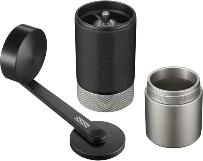 Mulli kafeje WACACO Exagrind, manual, 20g, i zi/argjendtë