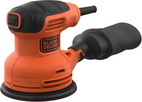 Lëmues orbital BLACK+DECKER BEW210, 14000 RPM, Portokalli, Zi